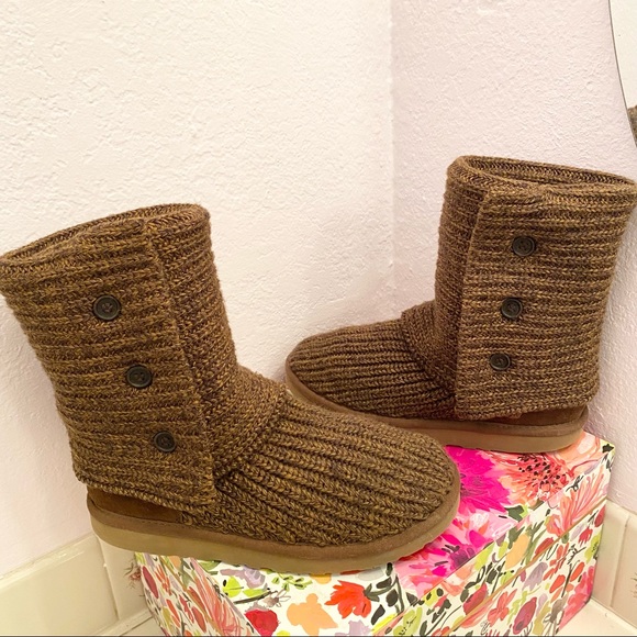 UGG Chestnut Knit Button Boots - Picture 2 of 15